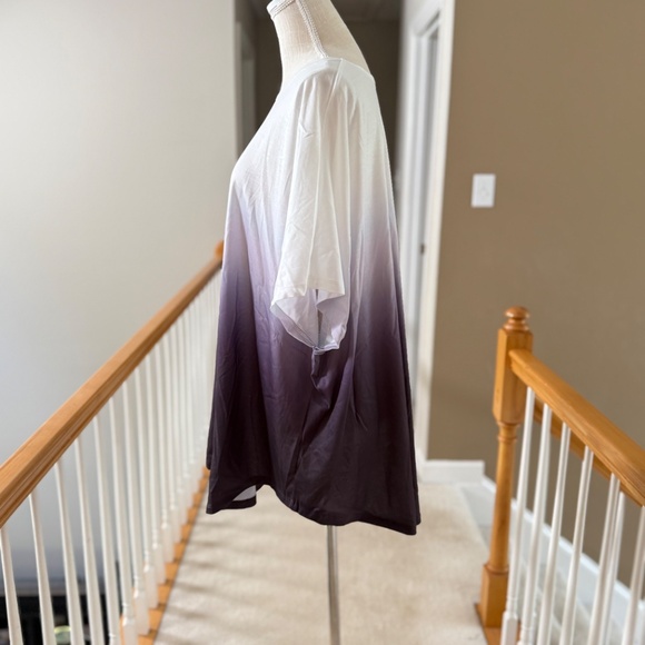 Emery Rose Plus Size Women's Summer Loose Country Ombre T-Shirt, Size 4X - Picture 7 of 8